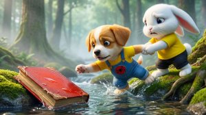 😭📚 Героический щенок прыгает в реку, чтобы спасти книжку Зайки... Его самопожертвование...  🐶❤️