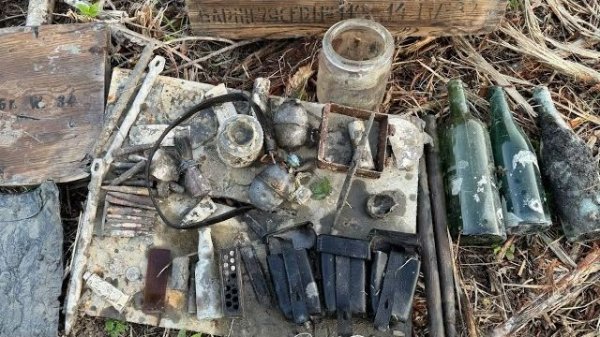 Коп по войне. Раскопали немецкий блиндаж в синей глине!