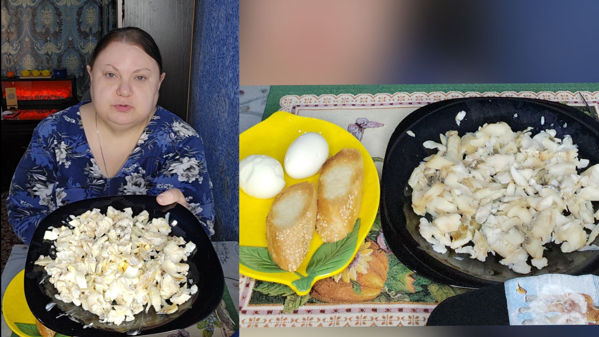 Рыба отварная и яйцо 🤗 ПП еда ☝️Мукбанг смотреть онлайн