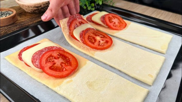 Если есть слоёное тесто, быстро готовьте эти 4 быстрые закуски! В духовке за 15 минут