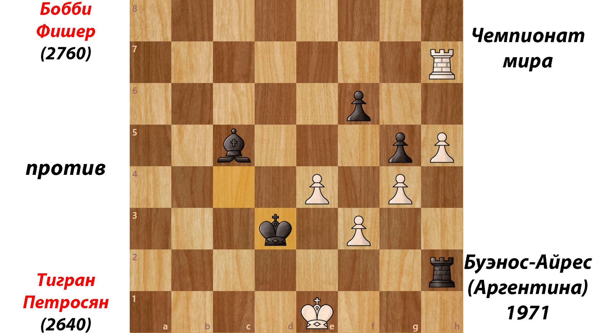 Бобби Фишер против Тиграна Петросяна. Чемпионат мира. Буэнос-Айрес (Аргентина), 1971.