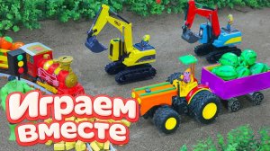 МУЛЬТИКИ ПРО ФЕРМУ С СУПЕРГЕРОЯМИ 🚜 МУЛЬТИКИ ПРО МАШИНКИ ПОЕЗДА И ХАЛКА ДЛЯ ДЕТЕЙ ! 2