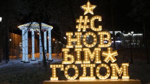 Светодиодный уличный арт-объект "С Новым годом"