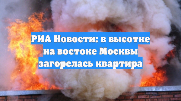 РИА Новости: в высотке на востоке Москвы загорелась квартира
