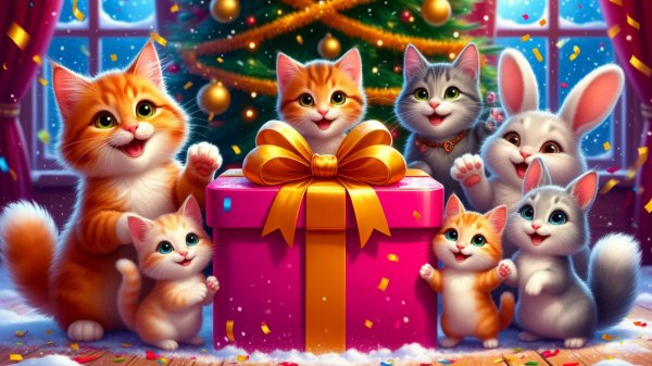 КОТЫ И ДРУЗЬЯ ПОЗДРАВЛЯЮТ ВАС 🎁🐾