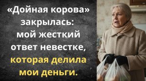 Невестка назвала меня «дойной коровой» | Истории из жизни
