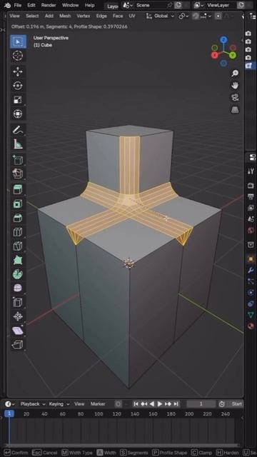 This methode make clean bevels