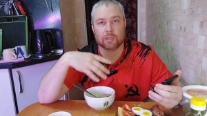 Ответы на вопросы. Куриное карпачо, яйца варёные и капуста квашеная. Мукбанг  Россия. Еда на камеру.