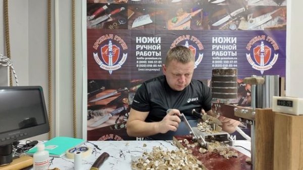 Тест ножа из стали Х12МФ по резу джутового каната