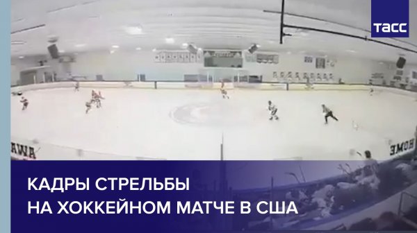 Кадры стрельбы на хоккейном матче в США