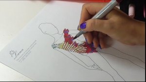 Рисуем купальник "Укрощение огня" для Арины Авериной