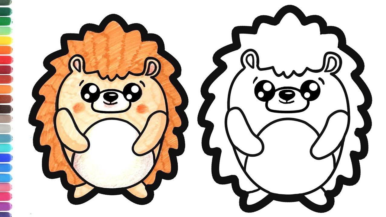 Как нарисовать ЕЖА для детей. Простой рисунок и раскраска ЁЖИКА для детей. Как нарисовать ЕЖА для детей. Простой рисунок и раскраска ЁЖИКА для детей.