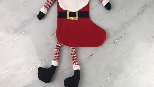 Новогодний носок МОДНЫЙ САНТА, текстиль, 78 см, DH8068700-1