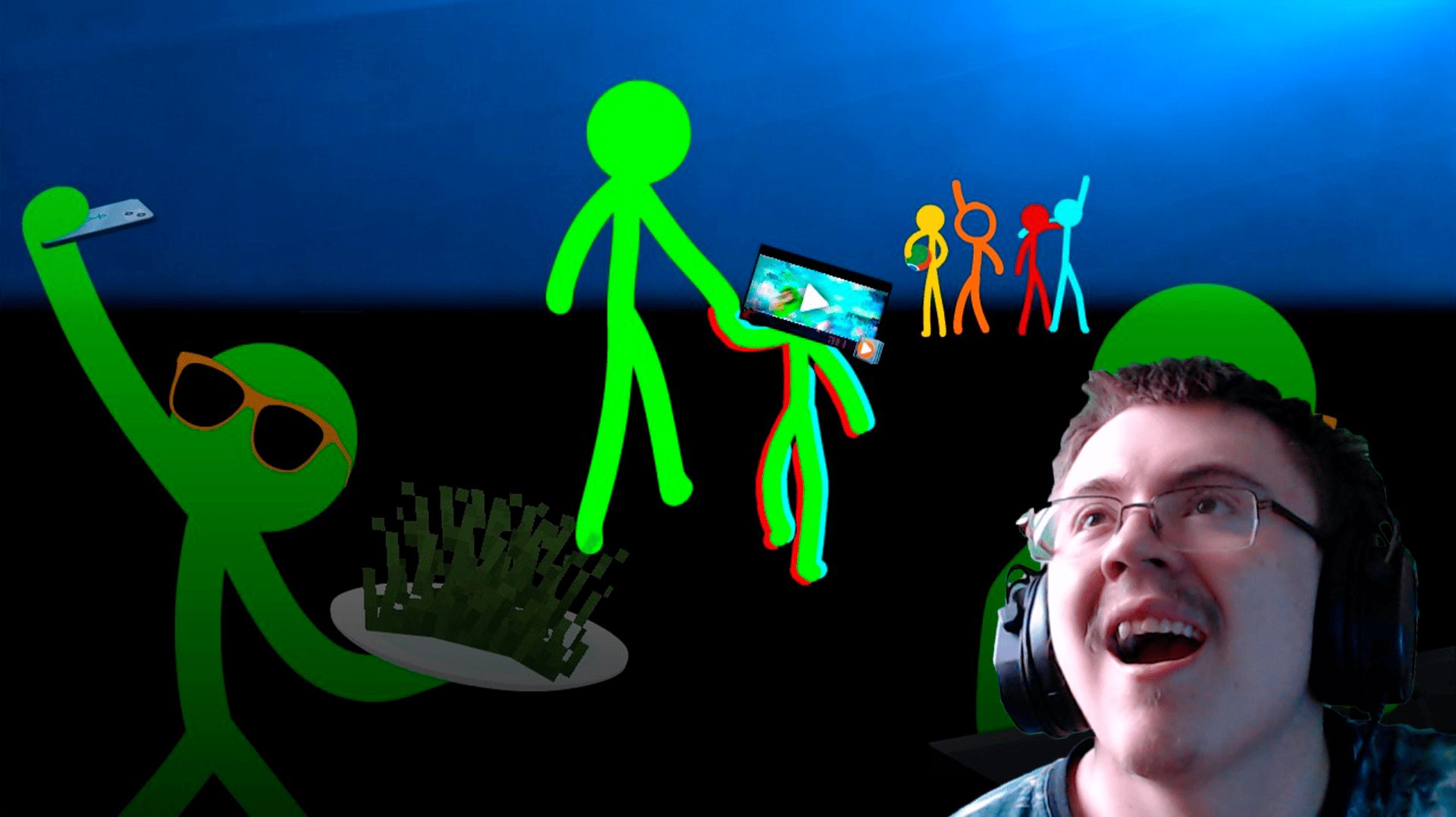 The Rise and Fall of Green – Influencer Arc (All Episodes) ( @Alan Becker ) | Реакция