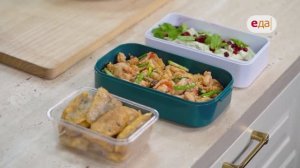 Креветки с рисовой лапшой | Ланч-бокс /89