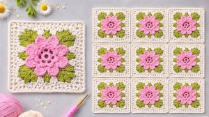 Квадрат, который захватил Pinterest! 🌸 Вяжем вместе крючком!