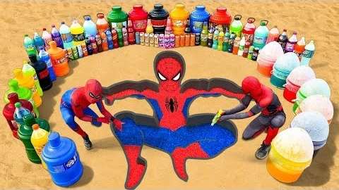 Человек-паук и большая зубная паста Извержение из ямы человека-паука, Гигантская Пепси, Миринда, Кок смотреть онлайн