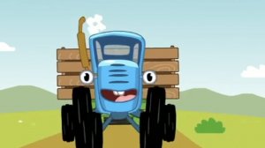 СИНИЙ ТРАКТОР ПО ПОЛЯМ