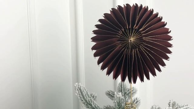 Ёлочная верхушка ПАЛЕТТА, бумага, бордово-коричневый, 28 см, A64100510-2