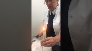 Постановка пупочной свечи.