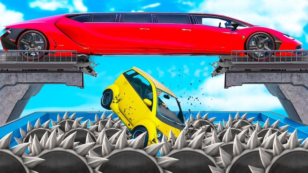 СМОЖЕТ ЛИ ТАЧКА ПЕРЕЛЕТЕТЬ СЛОМАННЫЙ МОСТ В ГТА 5 ? - ЭКСПЕРИМЕНТ В GTA 5 смотреть онлайн
