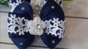 МК. Школьные бантики из репсовой ленты шириной 4см. своими руками.