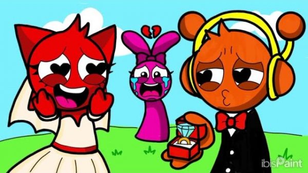 РАСКРАСКА СПРУНКИ!! ОРЕН💘 ВЛЮБЛЯЕТСЯ В МРУНУ.. А ПИНКИ?? РЕАКЦИЯ