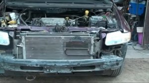 Ремонт авто кондиционера Додж Караван с заменой радиатора и опрессовкой системы воздухом.