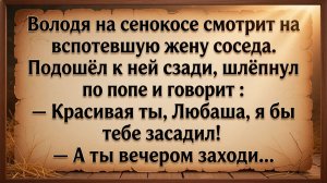 Володька на сенокосе увидал соседку...  #анекдоты #прикол #ржака