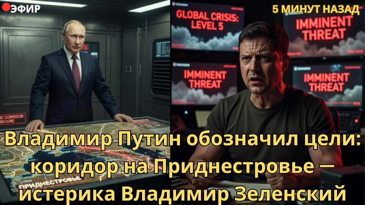 Владимир Путин обозначил цели: коридор на Приднестровье — истерика Зеленского смотреть онлайн