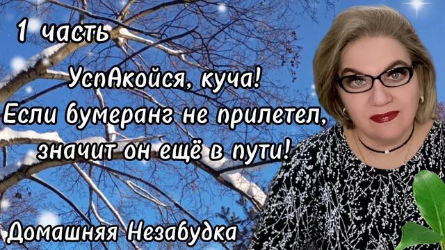 1 часть. УспАкойся, куча❗️Если бумеранг ещё не прилетел, значит он ещё в пути💯❗️ смотреть онлайн