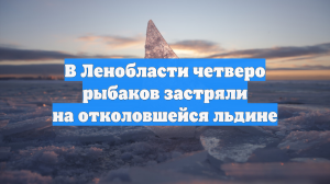 В Ленобласти четверо рыбаков застряли на отколовшейся льдине