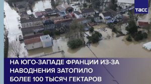 На юго-западе Франции из-за наводнения затопило более 100 тысяч гектаров