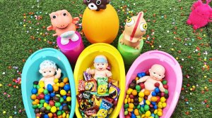 Мультики для девочек. Яркие Куколки с конфетками в разноцветных ванночках. Мультики для малышей