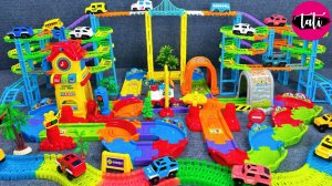 Играем в развивающий конструктор Марбл Ран и машинки. Мультфильм для детей. ASMR АСМР