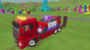 ПОЛИЦЕЙСКИЕ МАШИНЫ И СКОРАЯ: ПЕРЕВОЗКА С ЭКСТРИМОМ! МУЛЬТИКИ: сирены, мигалки и весёлые приключения!