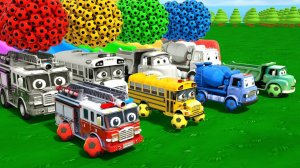 Колеса на автобусе пальчиковые семейные футбольные мячи вместо колес изучение цветов Детские стишки