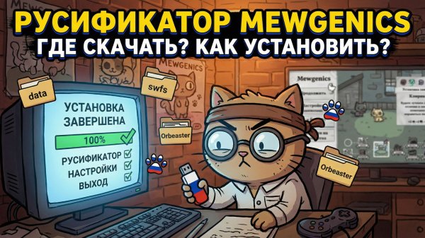 Самый лучший русификатор для Mewgenics. Гайд: где найти и как установить. Я улучшил его и есть шрифт