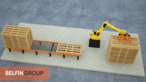 Робот для адаптивной выгрузки и укладки поддонов