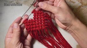 Сердечко ♥️ на булавке макраме мастер-класс, брошь в форме сердца из веревок своими руками