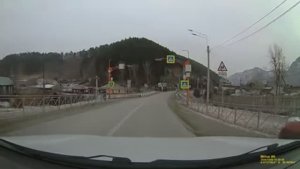 Горно-Алтайск-Чемал. Зимняя дорога от Горно-Алтайска до села Чемал. Горный Алтай.