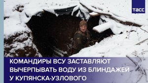 Командиры ВСУ заставляют вычерпывать воду из блиндажей у Купянска-Узлового