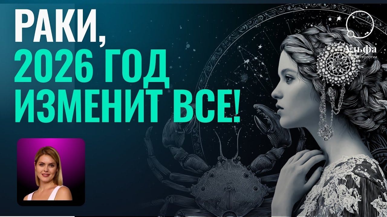 У РАКОВ ИЗМЕНИТСЯ ВСЕ! ГОРОСКОП НА 2026 ГОД ДЛЯ ЗНАКА РАК смотреть онлайн