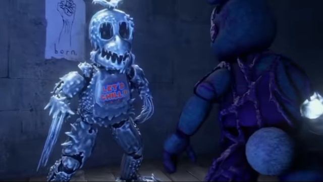 зимние против заражённых аниматроников фнаф битва