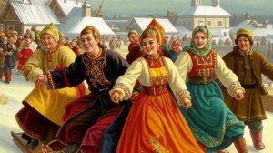 Масленица. 2-ой день - "Заигрыши. Красивая музыкальная открытка.