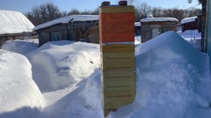 Простое хранение запасов меда на весеннее развитие пчелам.