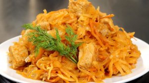 Никогда не ел Капусту с Мясом так Вкусно! Быстрое блюдо на Ужин – Тушеная Капуста на сковороде!!!