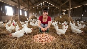 Собираю много яиц и цыплят. Отправляюсь продавать на сельский рынок. Таймлапс. Фуонг