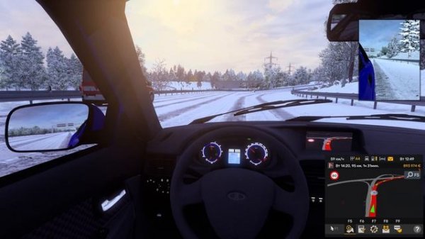 ETS2 поездка Гамбург-Бремен!С превышением скоростного режима!