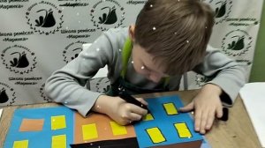 Зимний пейзаж в технике коллаж.
Мастерская живописи 4+